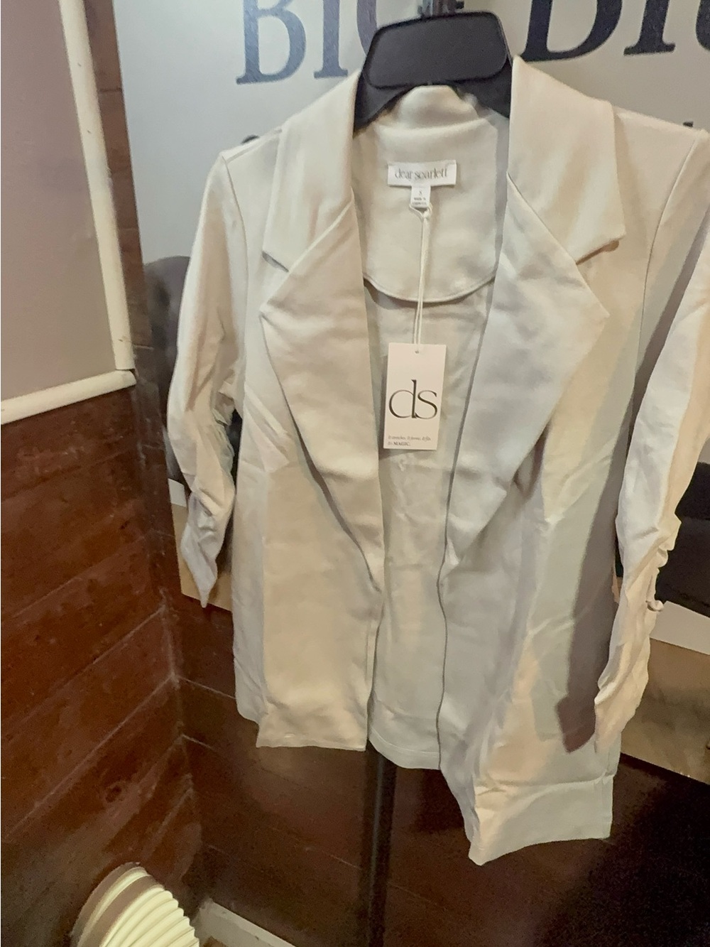 Light Gray Women's Blazer Jacket and pants. Casual 2 piece